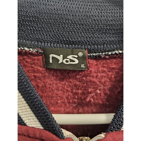 London England Varsity Full Zip Jacket (from UK) Size XL - Burgundy & Off White - Picture 8 of 12